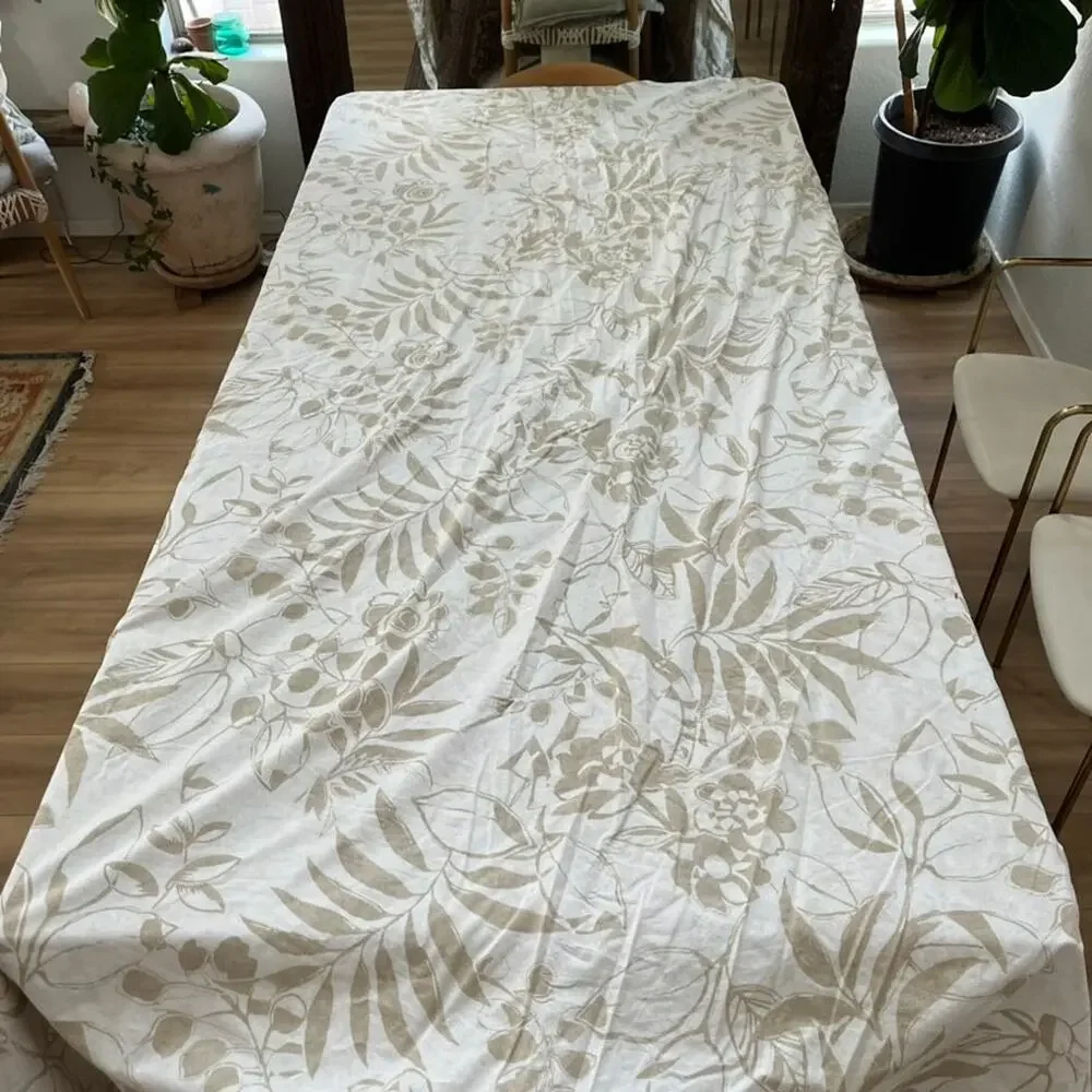 Ralph Lauren Cecily Palmetto King Size Duvet Cover Tan Botanical Cotton